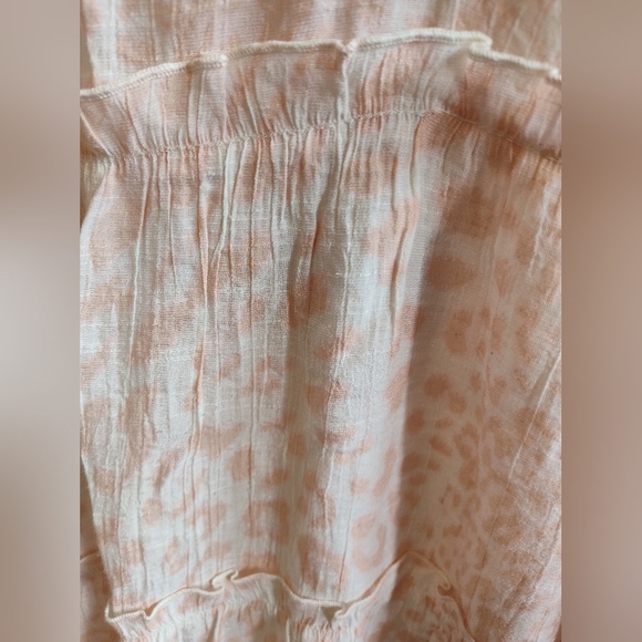 New Directions Women's Baby Doll Pink Leopard  Top | Long Bell Sleeves | XL - Picture 4 of 6